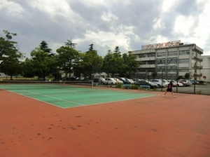 ソフトテニス練習風景