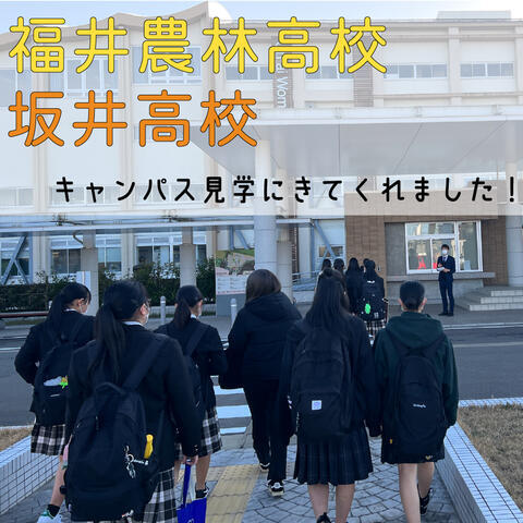 福井農林高校、坂井高校 1・2年生がキャンパス見学に来てくれました!
